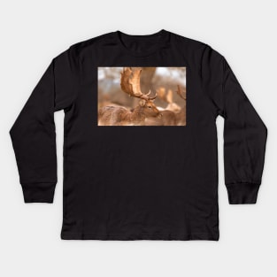 Fallow deer antlers Kids Long Sleeve T-Shirt